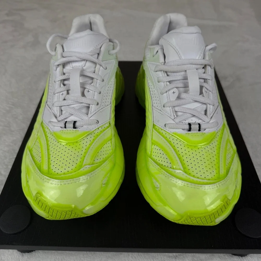 Puma Men's‎ Velophasis Phased Sneakers Pro White/Slime Green Lace Up Size 7 New